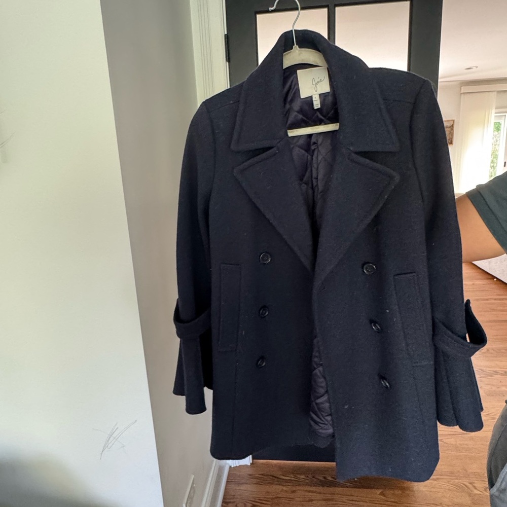 Women's Black Double-Breasted Coat